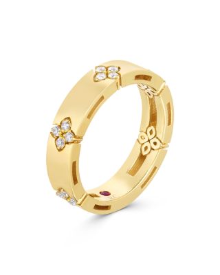 18K Yellow Gold Verona Diamond Flower Ring