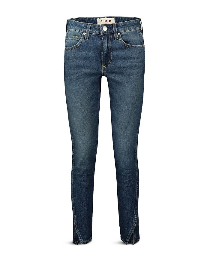 AMO Twist Split-Cuff Jeans in Dark Vintage | Bloomingdale's