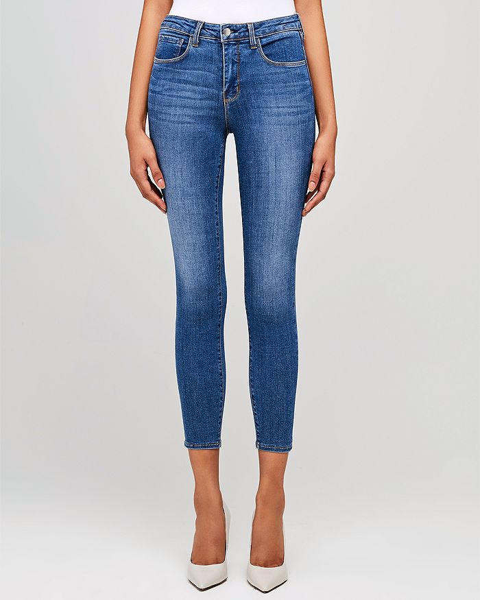 Shop L Agence L'agence Margot High-rise Skinny Jeans In Light Vintage