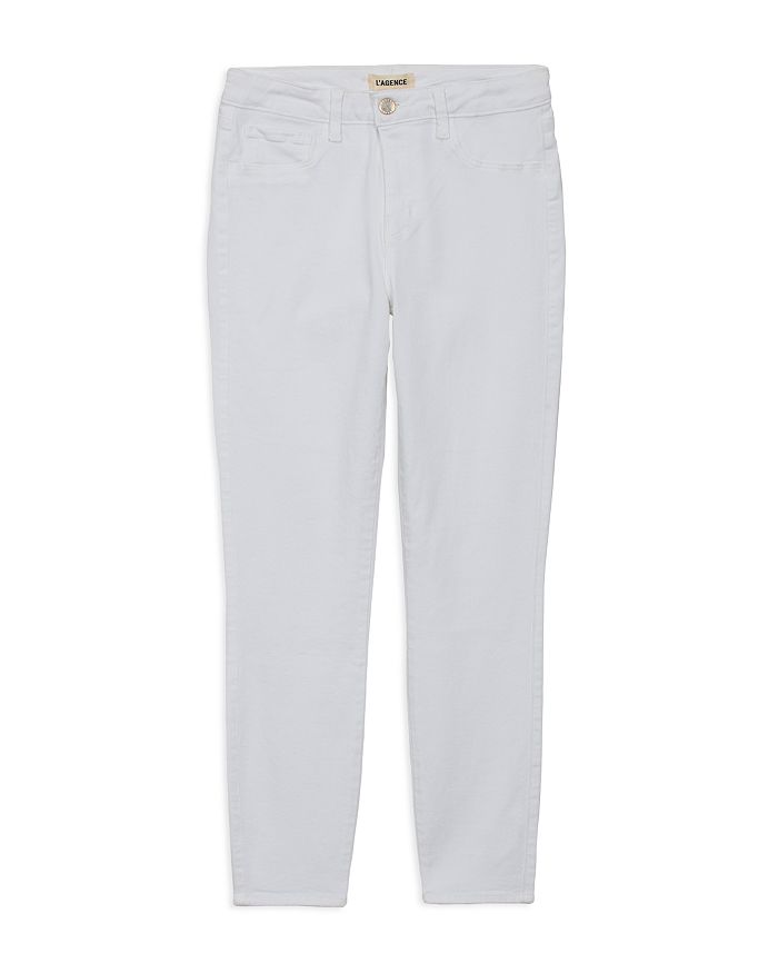 Shop L Agence Margot High-rise Skinny Jeans In Blanc
