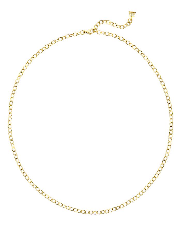 Shop Temple St Clair 18k Yellow Gold Oval Link Chain Necklace, 24