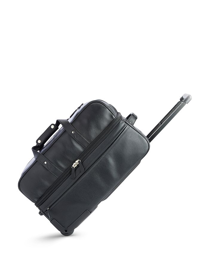Shop Royce New York Rolling Duffel Bag Suitcase In Black