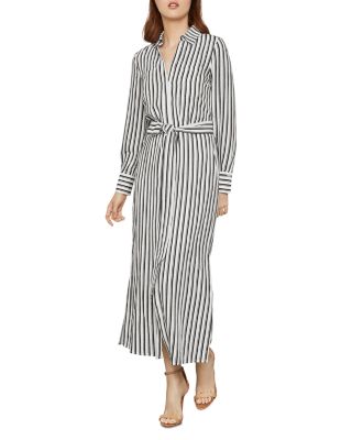 bcbg striped shirt dress