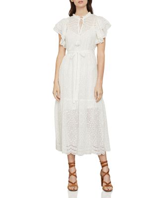 bcbg cotton eyelet mini dress