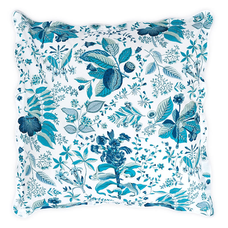 Matouk Schumacher Pomegranate Quilted Euro Sham In Prussian Blue