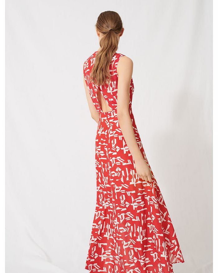 strapless open back dress Vesper Vinyl Backless Mini Dress in Red main image 0