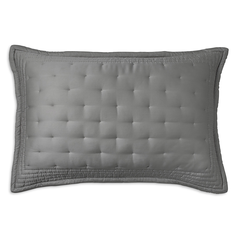 Donna Karan Essential Quilted Standard/queen Sham In Charcoal