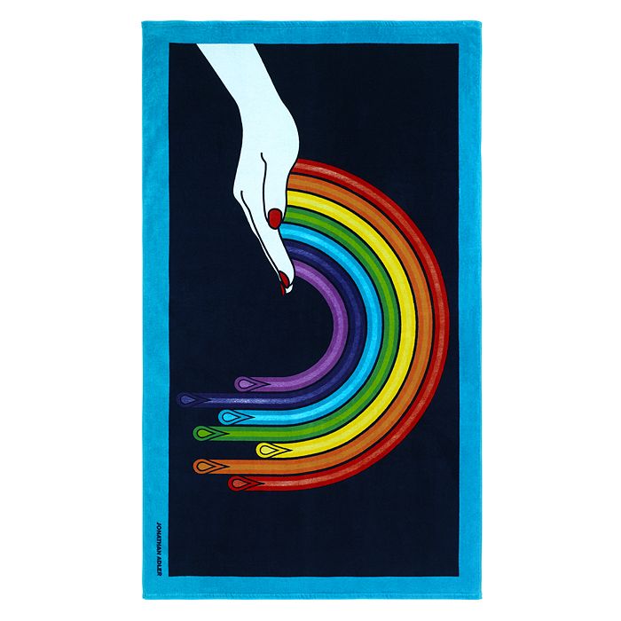 Jonathan Adler - Drip Rainbow Cotton Beach Towel