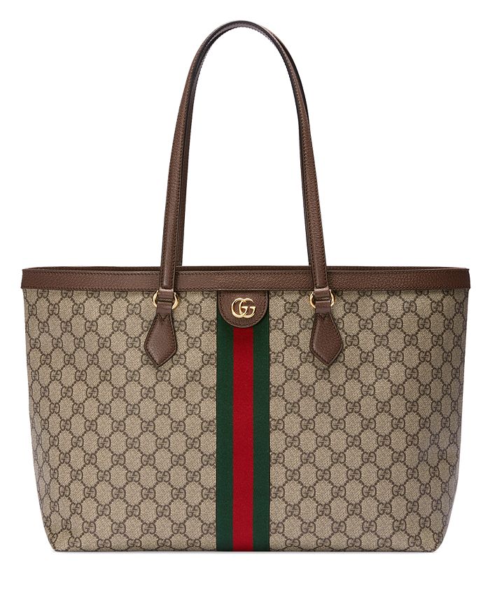 Gucci Black Leather and Suede Ophidia Tote Bag Gucci