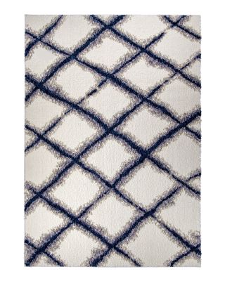 Palmetto Living - Orian Cotton Tail Line Trellis Area Rug, 6'7" x 9'6"