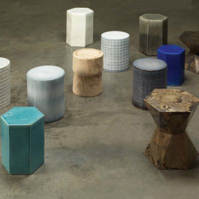 Wildflower Indoor/Outdoor Ceramic Side Table