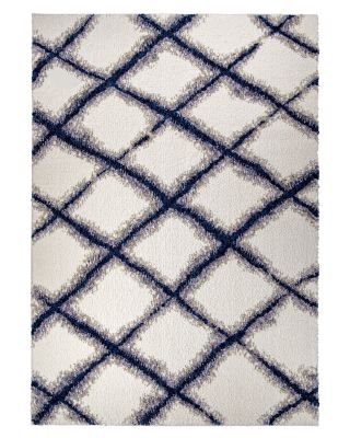 Palmetto Living - Orian Cotton Tail Line Trellis Area Rug, 5'3" x 7'6"