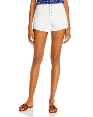 womens white cut off shorts