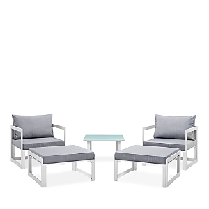 Modway Fortuna 5 Piece Outdoor Armchair and Ottoman Set Modway Fortuna 5 Piece Outdoor Armchair and Ottoman Set