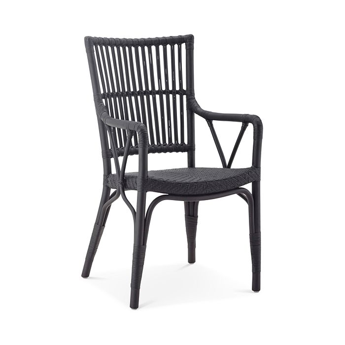 Sika Designs S Piano Rattan Dining Armchair In Black