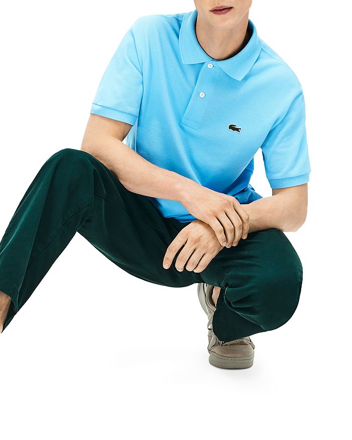 Lacoste Pique Classic Fit Polo Shirt In Barbeau Blue