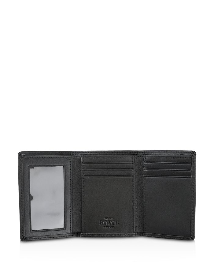 Royce Leather Trifold with Double ID Window Wallet, Men's, Black