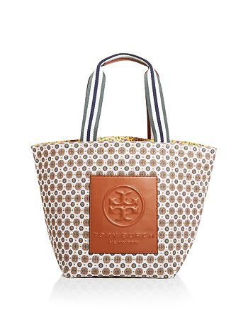Tory Burch Gracie Mixed Print Canvas Tote | Bloomingdale's