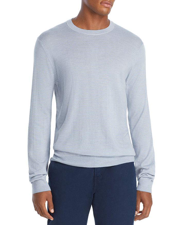 VINCE FEATHERWEIGHT STRIPED WOOL & CASHMERE SWEATER,M66356995