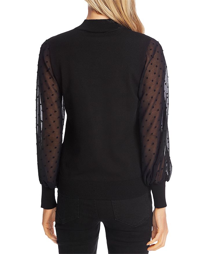 clip dot sleeve sweater