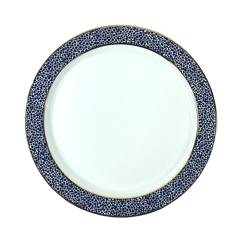 Michael Wainwright Panthera Indigo 4-piece Salad Plate Set In Indigo/white