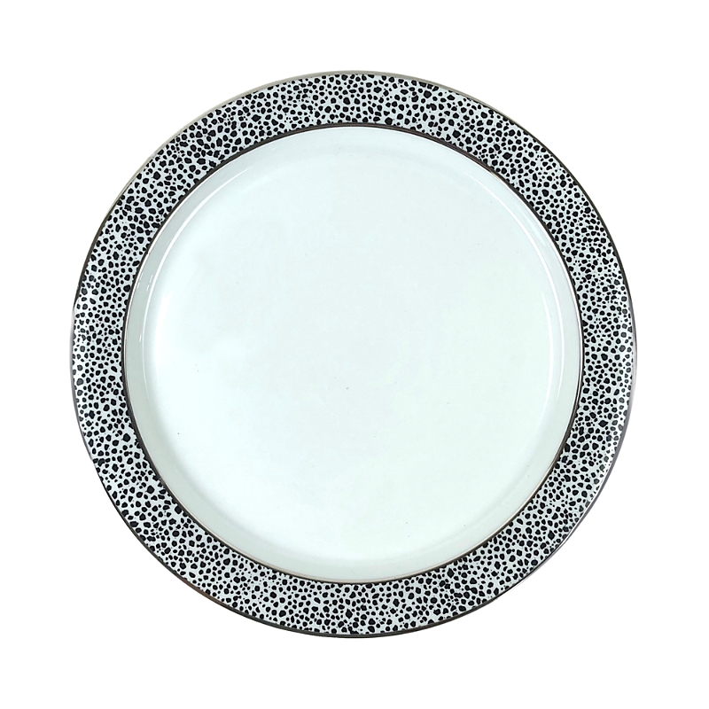 Michael Wainwright Panthera Salad Plate In Platinum/white