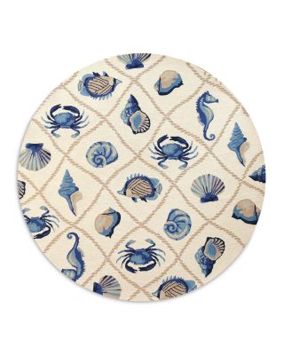 Kas Harbor Seaside Round Area Rug, 7'6 x 7'6
