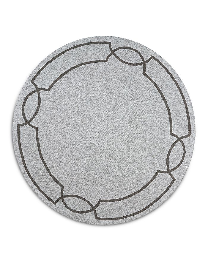 Kas Libby Langdon Hamptons Madison Round Area Rug, 7' X 7' In Ivory