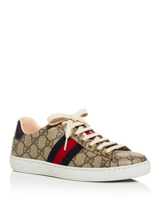 Gucci Women s Ace GG Supreme Low Top Sneakers Bloomingdale s