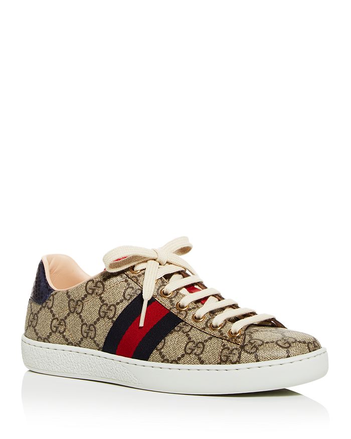Gucci - Women's Ace GG Supreme Low Top Sneakers