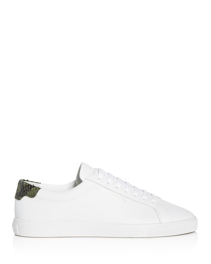 SAINT LAURENT WOMEN'S ANDY PERFORATED LOW TOP SNEAKERS