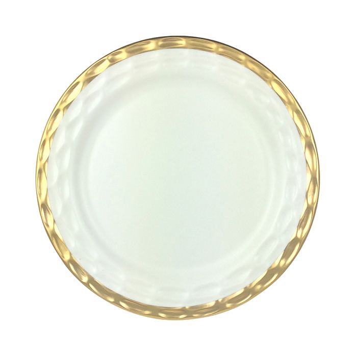 Shop Michael Wainwright Truro Dinner Plate In White/gold