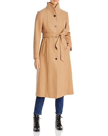 kate spade new york Belted Stand Collar Coat | Bloomingdale's