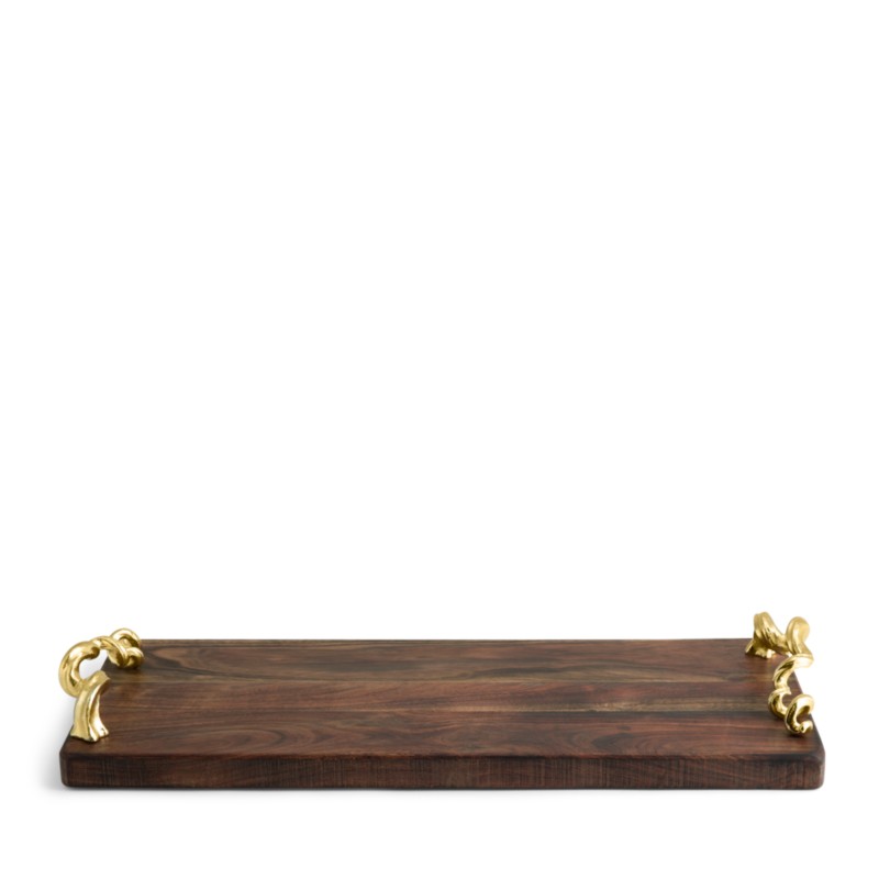 Michael Aram Vine Wood Board in Wood/Gold