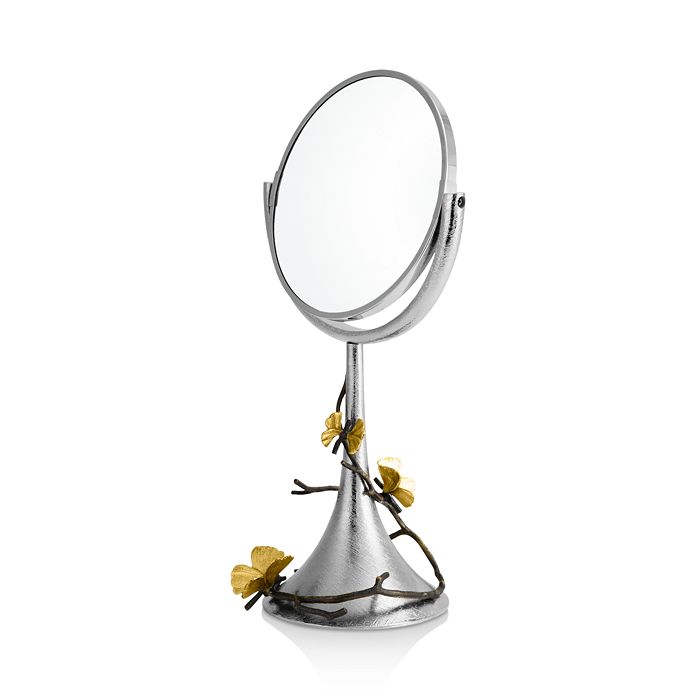 Shop Michael Aram Butterfly Ginkgo Vanity Mirror In Silver