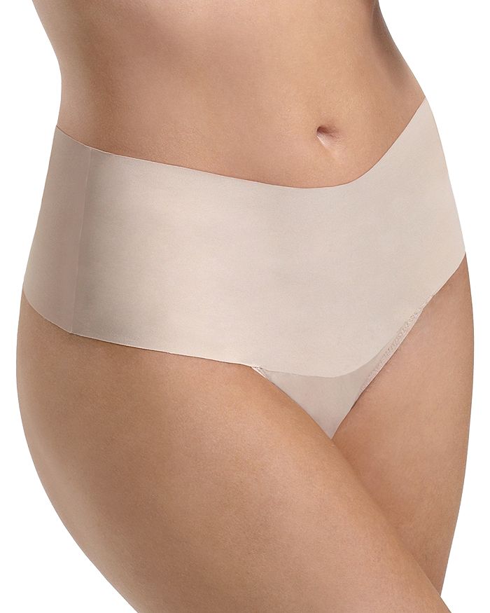 Shop Hanky Panky Breathe High Rise Thong In Taupe