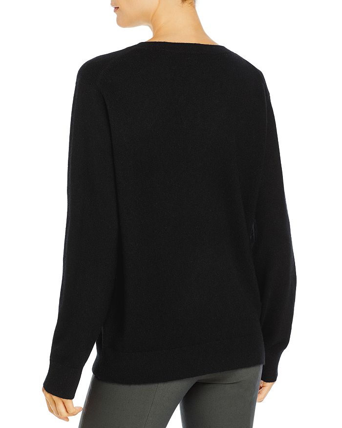 Shop Vince Weekend V Neck Cashmere Sweater In Black