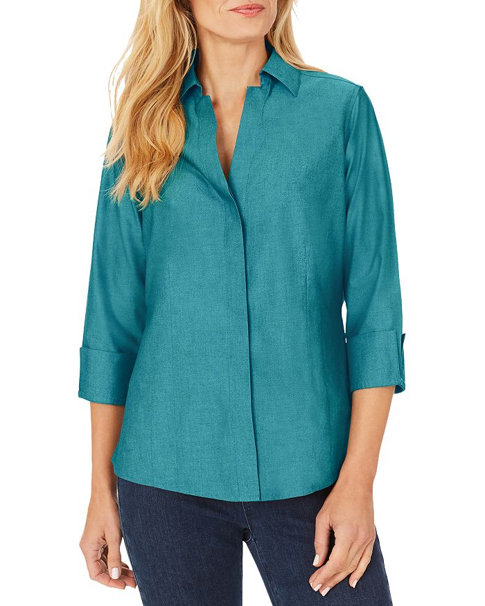 Foxcroft Taylor Non-Iron Button-Down Top | Bloomingdale's