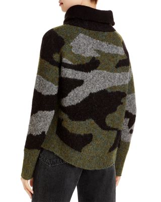 womens camo cardigan sweater