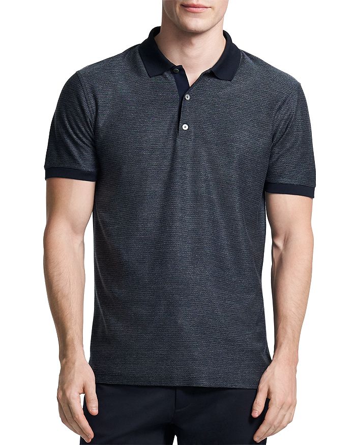 Theory Cotton Micro Grid Regular Fit Polo Shirt | Bloomingdale's