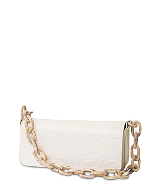 House Of Want Newbie Small Pouchette In White Lizard