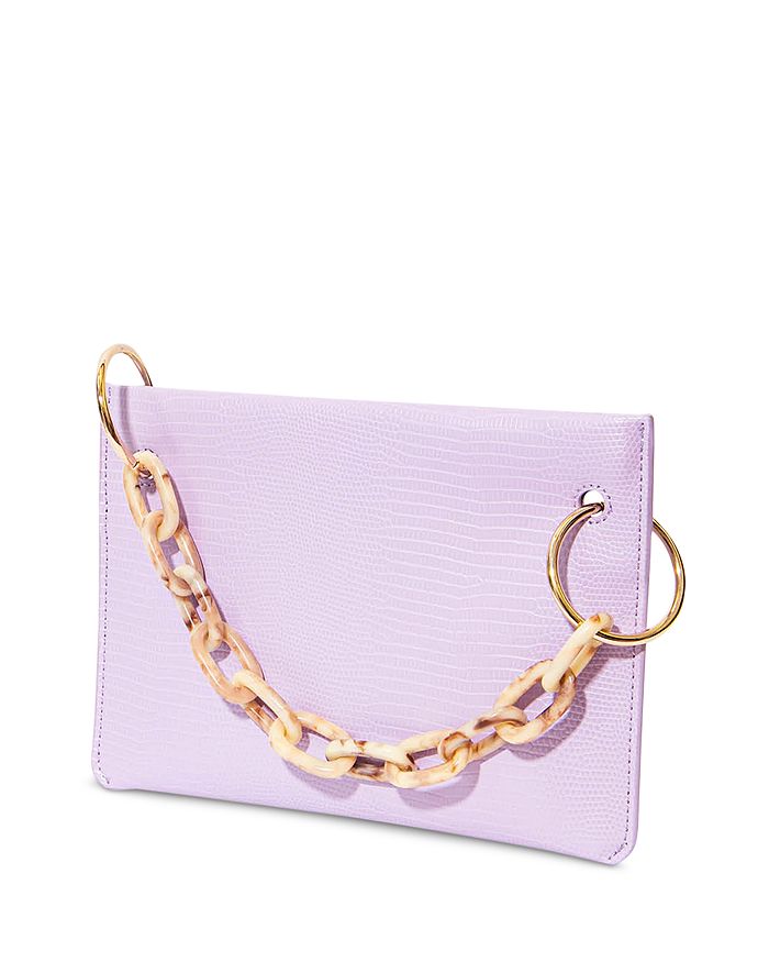 House Of Want Chill Small Clutch In Lavender Lizard
