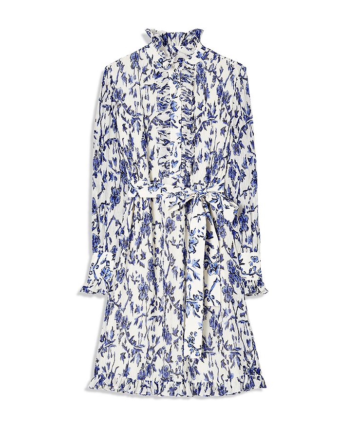 Tory Burch Deneuve Floral Print Ruffled Dress Bloomingdale s