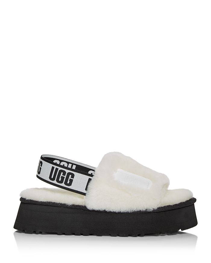 disco genuine shearling slingback slipper