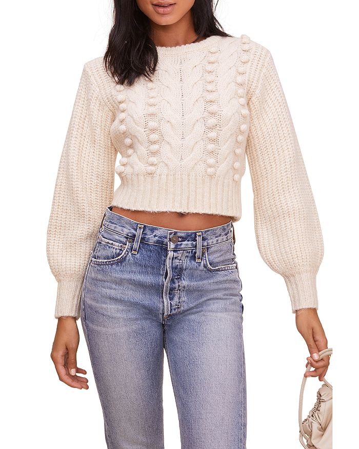 Astr The Label Tina Cable Knit Sweater In Cream