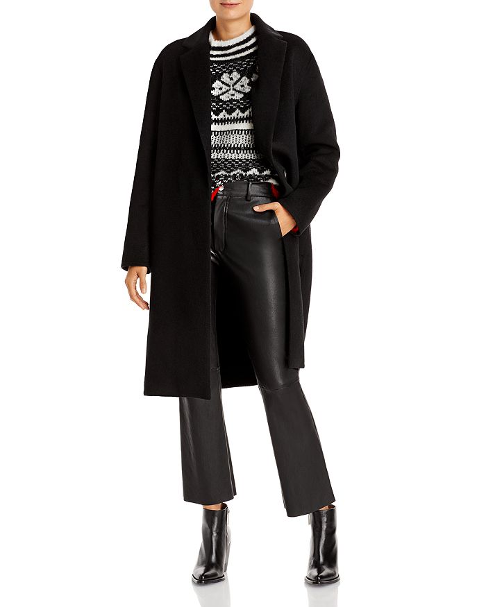 Vince Cardigan Coat In Black