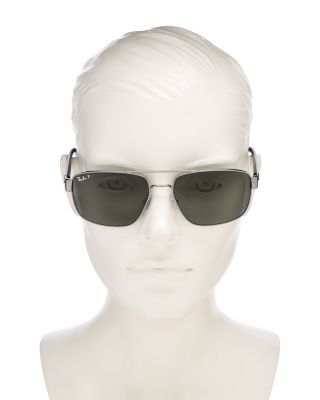  Polarized Brow Bar Aviator Sunglasses, 60mm