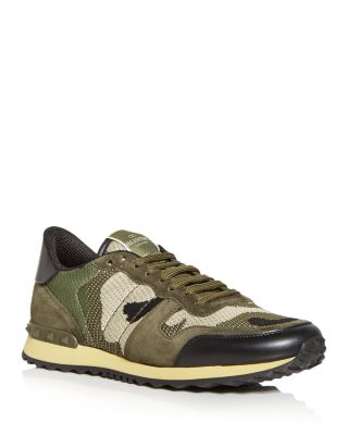 Valentino Camouflage Rockrunner Sneakers Green