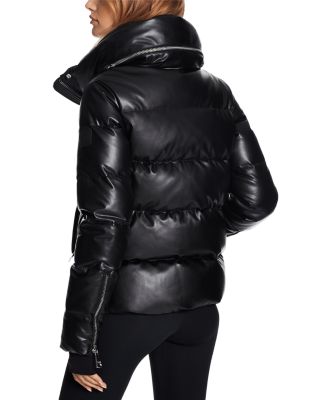 leather down coat