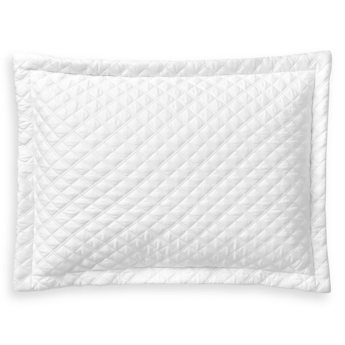 Ralph Lauren Sateen Argyle Decorative Pillow, 12 X 16 In Studio White
